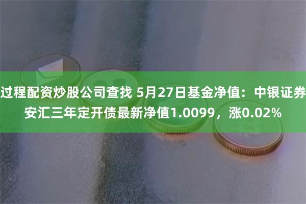 过程配资炒股公司查找 5月27日基金净值：中银证券安汇三年定开债最新净值1.0099，涨0.02%