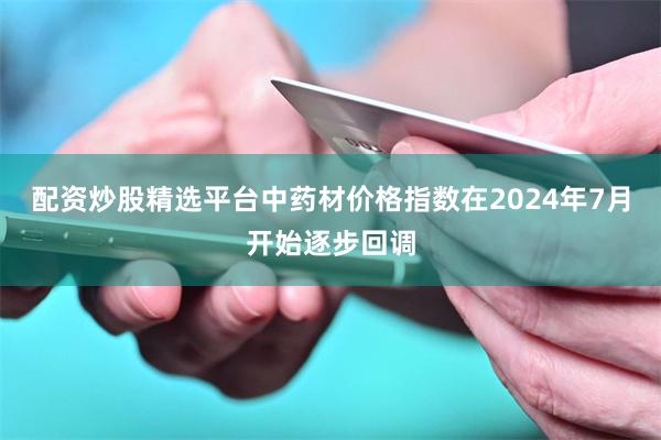 配资炒股精选平台中药材价格指数在2024年7月开始逐步回调